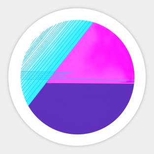 Tricolour Circle Sticker